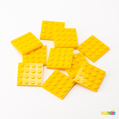 Lot of 10 Genuine LEGO Yellow Plate 4x4 3031 Flat Base Brick Building Parts NEW