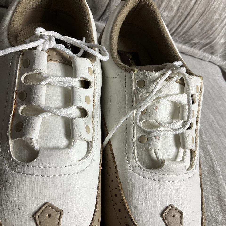 Женские туфли для гольфа Dunlop на шнуровке коричневые Oxford размер 8 - Изображение 4 из 4