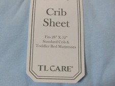 TL Care Cotton Knitted Jersey Fitted Crib Sheet BLUE 28x52 new 35500