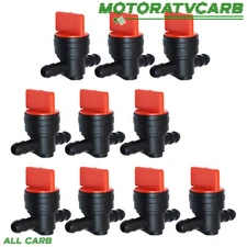 ALL-CARB 10 x 1/4"Straight In-Line Gas Motorcycle Fuel Shut-off / Cut-off Valves