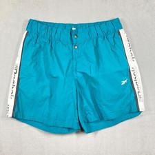 Vintage 90s Reebok Aqua Nylon Swim Trunks Shorts Mens M