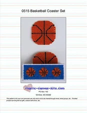 Basketball Coaster Set-SportsPlastic Canvas Pattern or Kit