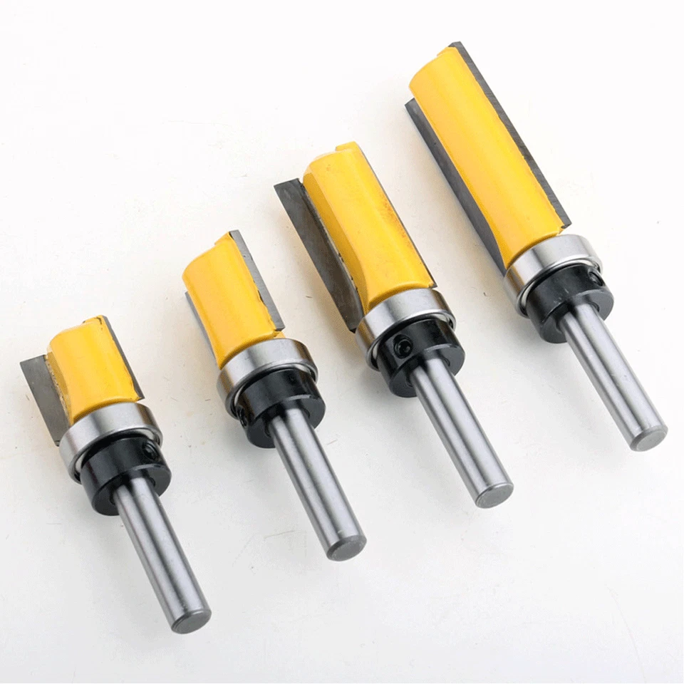 4 Stk 8mm Schaft Nutenfräser Oberfräse Bündigfräser Schaftfräser Holzfräser SET - Bild 3 von 4