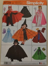 Simplicity- 8729 - Childs' Cape, Robe and Headpieces
