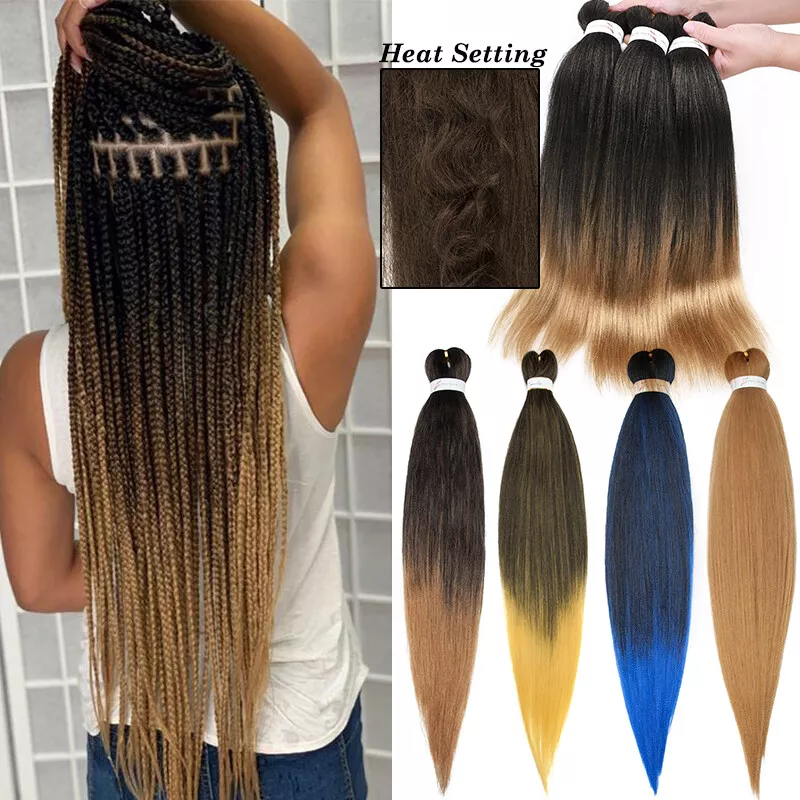 Easy Braiding Hair 26 inch long Jumbo Braids Yaki Straight Crochet  Synthetic Ombre Hair Extensions Low temperature Fiber 90g/ pc