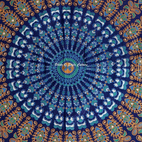 Indian Twin Size Mandala Tapestry Hippie Wall Hanging Bohemian Bedspread Throw - Picture 7 of 19