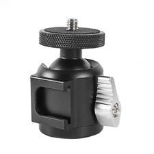 360° Mini Ball Head Camera Mount Cold Shoe Adapter Aluminum for DSLR Camera 