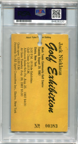 Jack Nicklaus 1967 Autographed Golf Exhibition Ticket (PSA) - Picture 2 of 2
