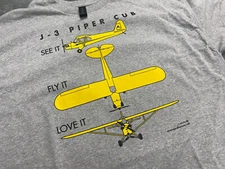 Piper J3 Cub T-shirt "See it Fly it Love it" design