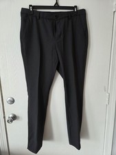 Greg Norman Play Dry Golf Pants Mens 36/32 Charcoal Black Chino Stretch Waist