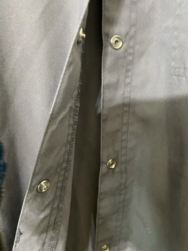 Wonderwink Medical Scrub Pewter Gray Scrub Jacket Snap Pockets Long Sleeve Sz XL - Image 3 of 4