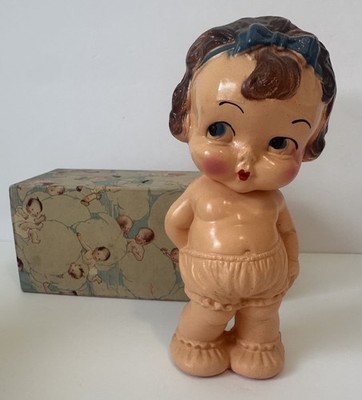 Irwin 1950s Plastic/Celluloid Kewpie Doll With Box