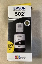 EPSON 502 Ecotank Ink Bottle Exp 5/2027  127ml  Black - Genuine Sealed 