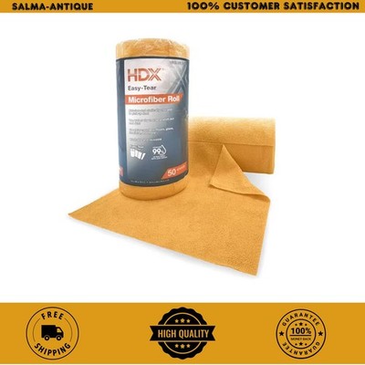 HDX Easy Tear Microfiber Cloth Roll 12 in. x 12 in. 50-Count