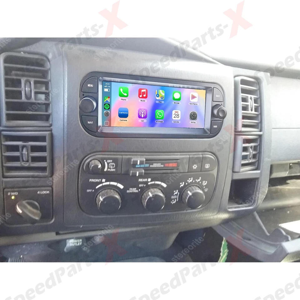 For 2001 2002 2003 Dodge Durango Android 14 CarPlay Car Stereo Radio GPS SWC RDS Foto 2 de 4