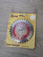 Vintage Jaguar Xke Chrome Enamel Grille Badge By Kings 3.75 New Sealed Free Sh