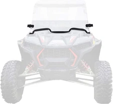 Clear Half Windshield Heavy Duty Scratch Resistant Windscreen with Two Clamps Co