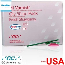 GC MI Varnish Fresh Strawberry, 50 Unit-Doses (0.44g / 0.4ml each) & 50 - 421411