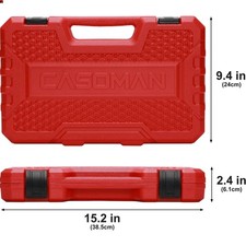 3/8" Drive Impact Socket Set, 49 Piece Standard SAE and Metric Sizes 5/16-Inc...