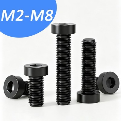 DIN 7984 M2-M8 Edelstahl A2 Schwarz Zylinderkopfschraube niedriger Kopf ISK