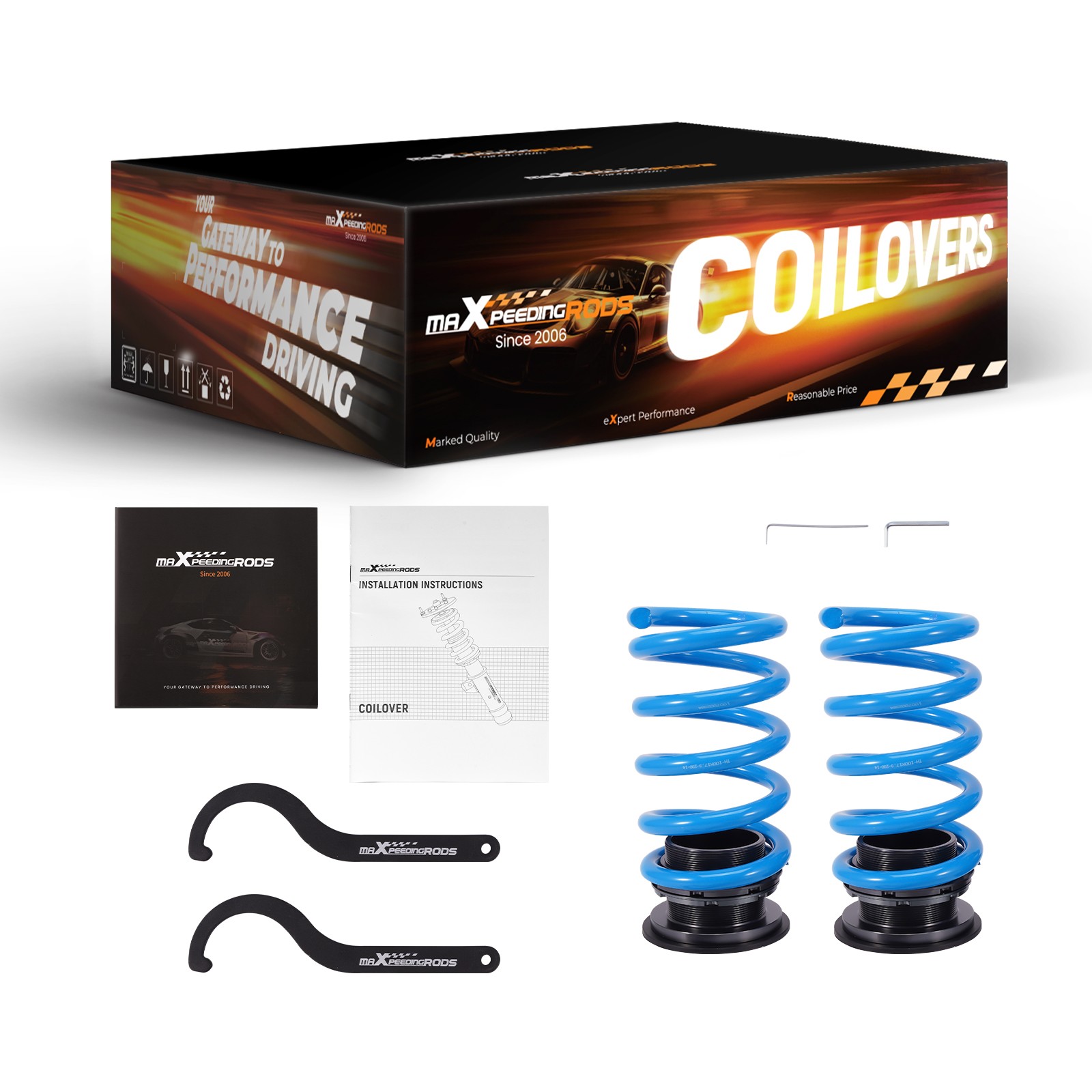MaXpeedingrods T6 Coilovers 24 Level Damper Suspension Kit For Ford Flex 09-12