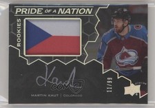 2020-21 SPx UD Black Pride of a Nation Rookies 11/99 Martin Kaut Patch Auto n7r