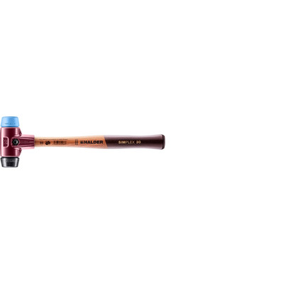 Halder 3012.030 Simplex Mallet with Soft Blue Rubber and Black Rubber  Inserts