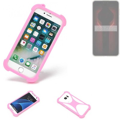 Schutzring für Huawei Mate 70 RS Silikoncase Softcase Bumper Schutz Hülle pink