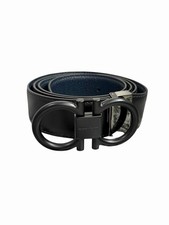 Salvatore Ferragamo Men's Double Gancini Buckle Leather Belt Reversible Size 36