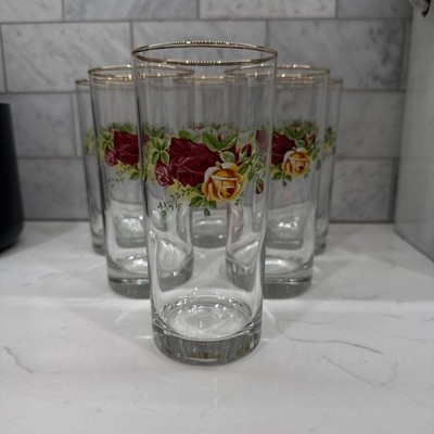 Set Of 6 Royal Albert old country roses Drinking Glasses