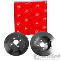 2X TRW Bremsscheiben 279Mm Voll Hinten Passend FÜR Toyota Corolla | DF4404