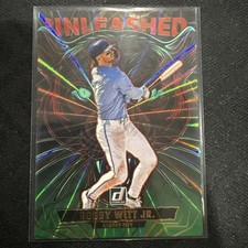 2025 Donruss Baseball Bobby Witt Jr. Unleashed Green Laser Foil Insert #11