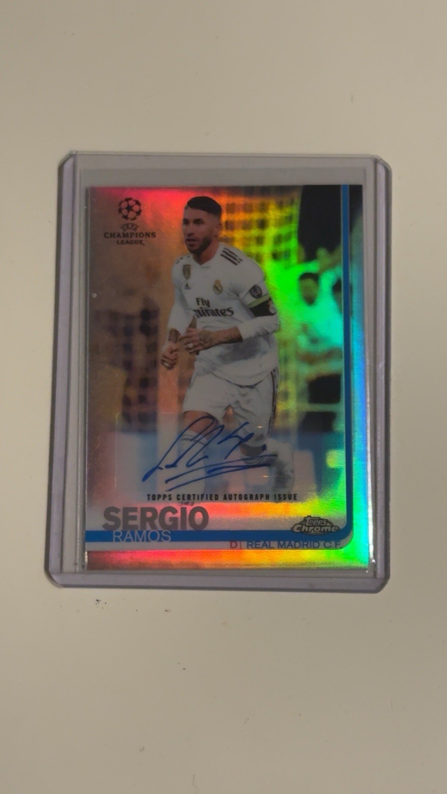 Topps 2018-19 Chrome UCL Sergio Ramos #75 Autograph Insert Real Madrid UEFA
