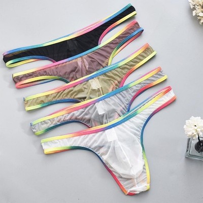 Herren Tanga Unterwäsche atmungsaktiv Slips für Intimbekleidung klassischer Stil Passform