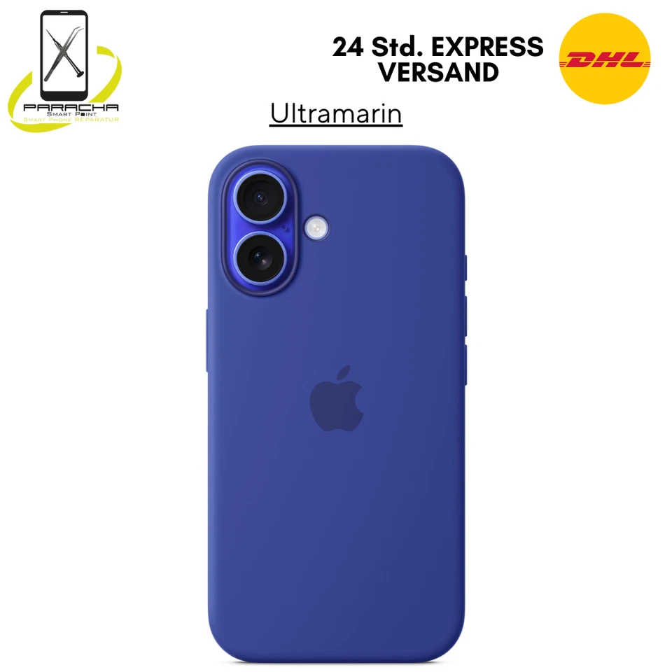 APPLE iPhone 16 Plus Silikon Case Hülle mit MagSafe Schutzhülle Cover Ultramarine