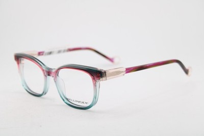 NEW BELLINGER DENMARK SURROUND-4 C.644 PINK BLUE AUTHENTIC EYEGLASSES 48-18