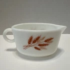 Pyrex Milk Glass Autumn Harvest Wheat #77-B Gravy Boat NO under plate Vintage