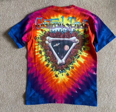 VINTAGE 1992 THANKS DEAD SPACE YOUR FACE TIE DYE TOUR T-SHIRT L LARGE