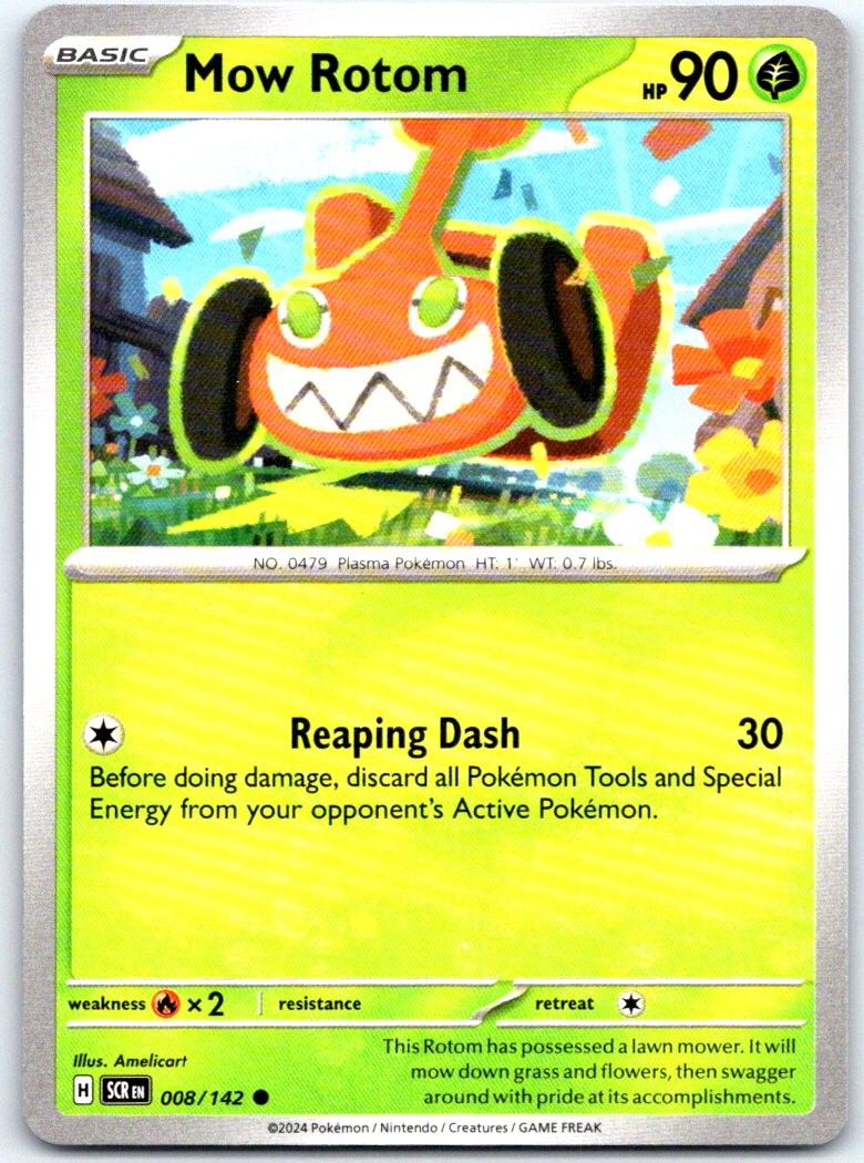 Mow Rotom 8/142 Normal Common Stellar Crown Pokemon NM