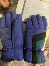 Vtg Thinsulate Gloves Ski Winter Snow Men's S/ M 80s 90s Rare Blue Green Black