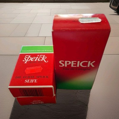 Zwei Speick Seifen, Ein Speick Eau De Cologne 100 Ml Aus Nachlass DM Preisschild