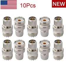 10Pcs UHF Female to Mini UHF SO239 PL259 Male Connector for CB Radio Coax Cable