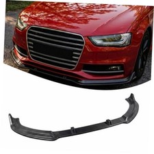Front Bumper Lip Splitter for Audi S4 B8.5 A4-S-line 2013 Carbon Fiber Look
