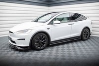 Seitenschweller Ansatz FüR Tesla Model X Mk1 Facelift Seitenschweller Schwarz
