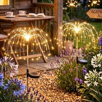 Solarleuchten FüR AußEn 120 LED 2 StüCk Feuerwerk Gartenbeleuchtung Wetterfest