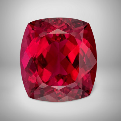 Rubellite Tourmaline Cushion Cut Gemstone 2.2 Cts - 10x8 mm Lustrous Loose Gem #