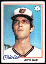 Dennis Blair 1978 Topps #466 Orioles MLB READ FREE SHIPPING AutographDen