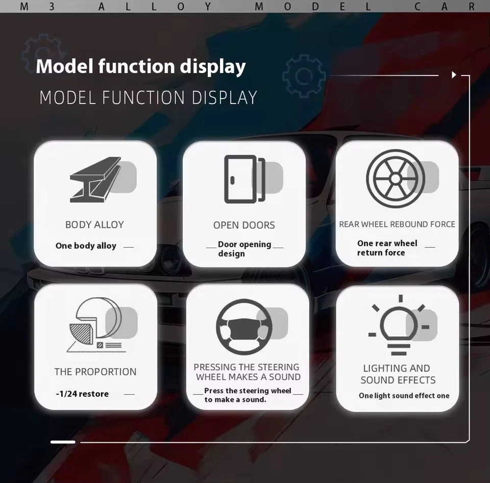 Nuevo 1:24 BMW M3 E30 1988 Diecast Vehículo Modelo Coche de Juguete Colección Niños Regalos Reino Unido Foto 2 de 4