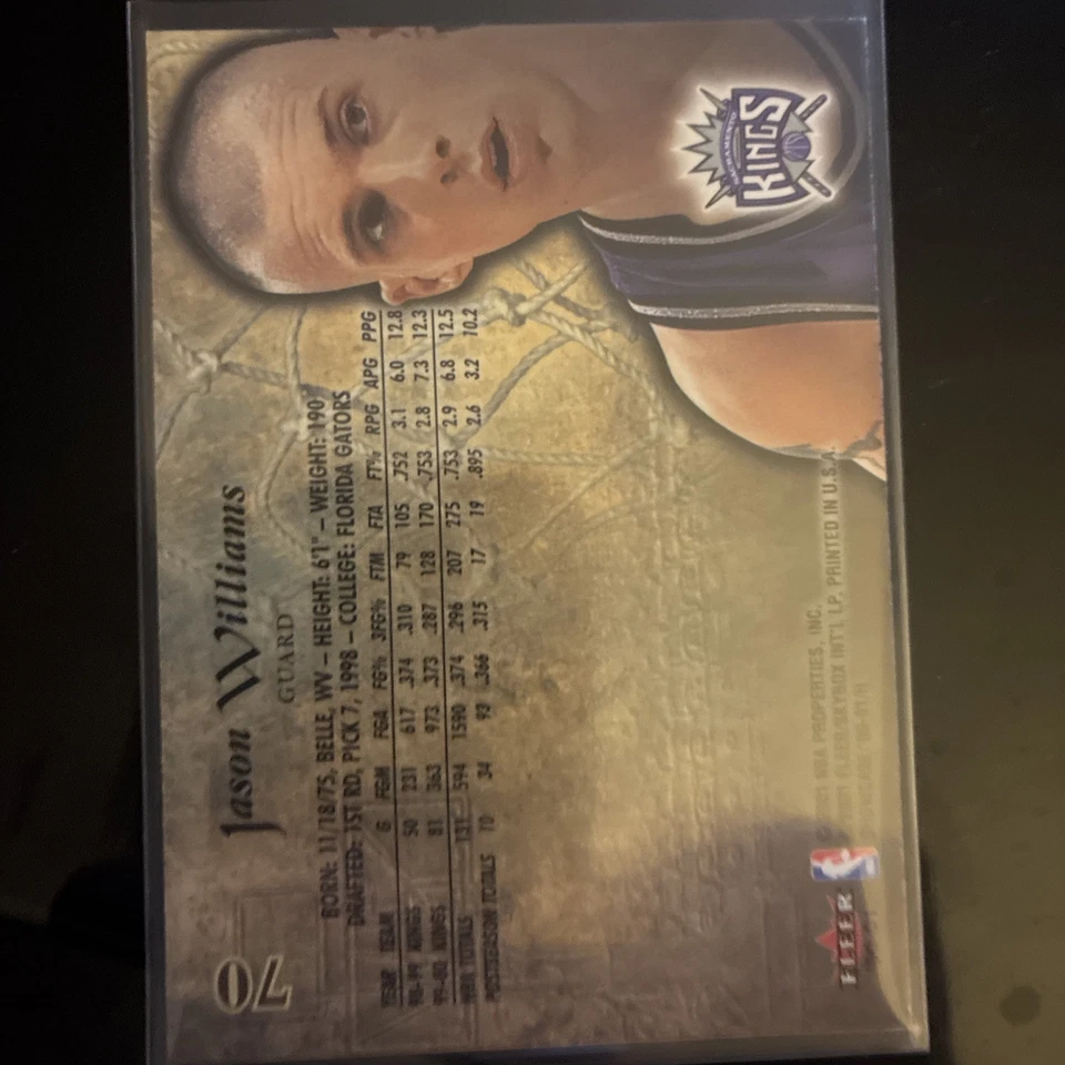 2000-01 Fleer Showcase - Jason Williams #70 - Image 2 of 2
