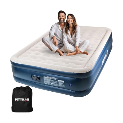 Pittman - 20'' Luxury Air Mattress Queen with Built in Pump - Premium Comfort ...